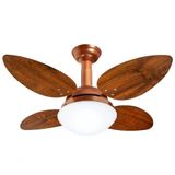 Ventilador De Teto Jet Pétalo Venti-delta Cobre Imbuia 110v