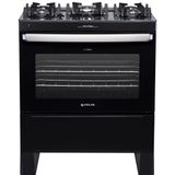 Fogão 5 Bocas Atlas Agile Up Glass com Mesa de Vidro e Acendimento Automático Preto Bivolt