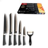 Conjunto Facas Revestimento Antiaderente Aço Inox 6 Peças