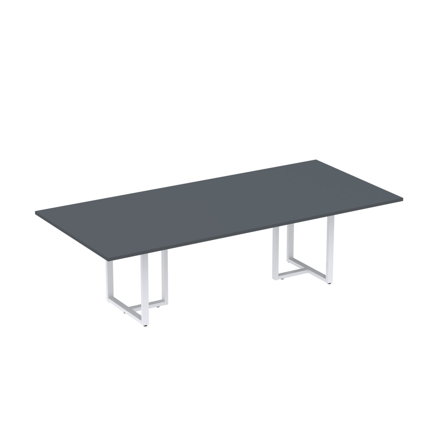 Mesa Reunião 2600x1200mm Mr2600p25tub Grafito/cinza