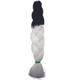 Cabelos 100g Fibra Orgânica P/ Tranças #2-25 (preto/branco)