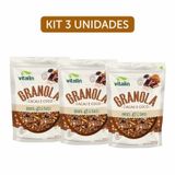 Kit 3x: Granola Cacau E Coco Sem Glúten Vitalin 200g