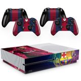 Skin Adesivo Protetor para X Box One S e Controles Barcelona Messi b2