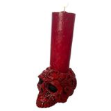 Crânio Porta Vela 7 Dias 12x8cm Em Resina - Selecione A Cor
