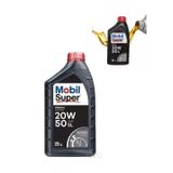 Óleo Lubrificante Motor Sl Mineral Mobil Super 1 Litro 20w50
