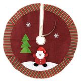 Saia Para Árvore De Natal Temática Vermelha Papai Noel 60cm