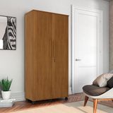 Roupeiro Com 2 Portas Solteiro Gold Amêndoa - Cor: Marrom