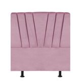 Cabeceira Estofada Bélgica 90cm Solteiro Para Cama Box Quarto Suede Rosa Bebê