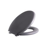 Assento Sanitário Almofadado Astra Oval, Cinza Escuro
