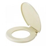 Assento Sanitário Almofadado Astra Oval, Bege