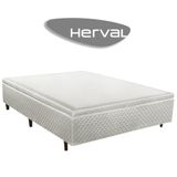 Base Cama Box Baú Casal Herval Ravena, 46x138x188 Cm, Branco