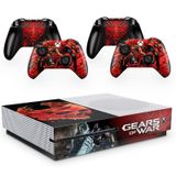 Skin Adesivo Protetor para X Box One S e Controles Gears of War b4