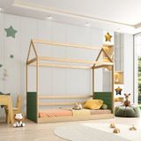 Cama Infantil Montessoriana Casinha Garden Casatema Verde/natural