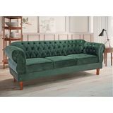 Namoradeira Chest 3 Lugares Elisabeth Veludo Verde