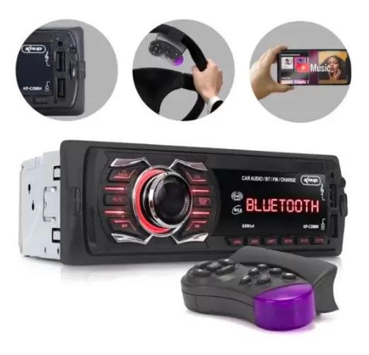 Rádio Automotivo Usb E Leitor Sd Bluetooth Knup C29bh