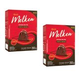 Kit 2 Pacotes Chocolate Em Pó Melken 100% Cacau 200g Harald