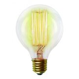 Lâmpada Filamento De Carbono G80 Taschibra 220v Luz Amarela 2200k