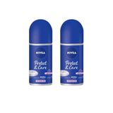 Desodorante Roll-on Nivea 50ml Fem Protect E Care- Kit C/2un