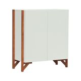 Buffet Alto 2 Portas Decor Off-white-amêndoa