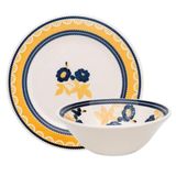 Kit Tigelas Bowl E Pratos De Sobremesa 4 Peças Donna Giardino Oxford Cerâmica