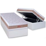 Cama Box Baú Solteiro: Colchão Ortopédico Orthoflex Foggia Premier + Base Crc Courano White(88x188)