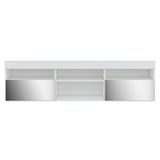 Rack Suspenso Com Espelho Para Tv Até 65´´ Com 2 Portas