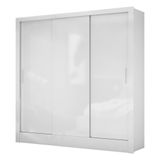 Guarda Roupa Dubai Com 3 Portas De Correr 3 Gavetas Carioca Branco