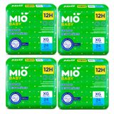 Kit 4 Fralda Descartável Mió Baby Tamanho Xg Com 24 Unidades Cada