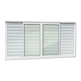 Veneziana Elite 6 Folhas Moveis 120 X 240 Vidro Liso Branco