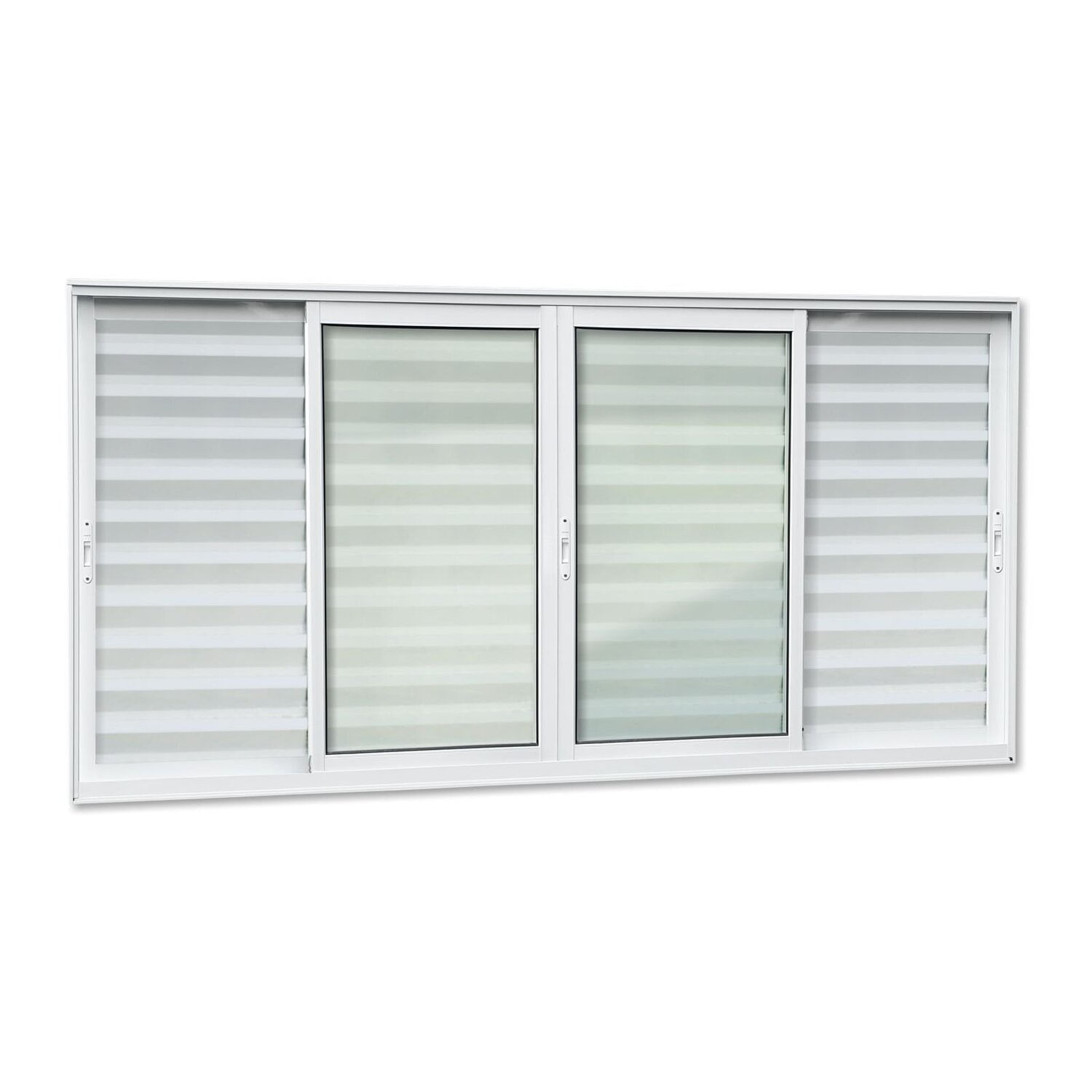 Veneziana Elite 6 Folhas Moveis 120 X 240 Vidro Liso Branco