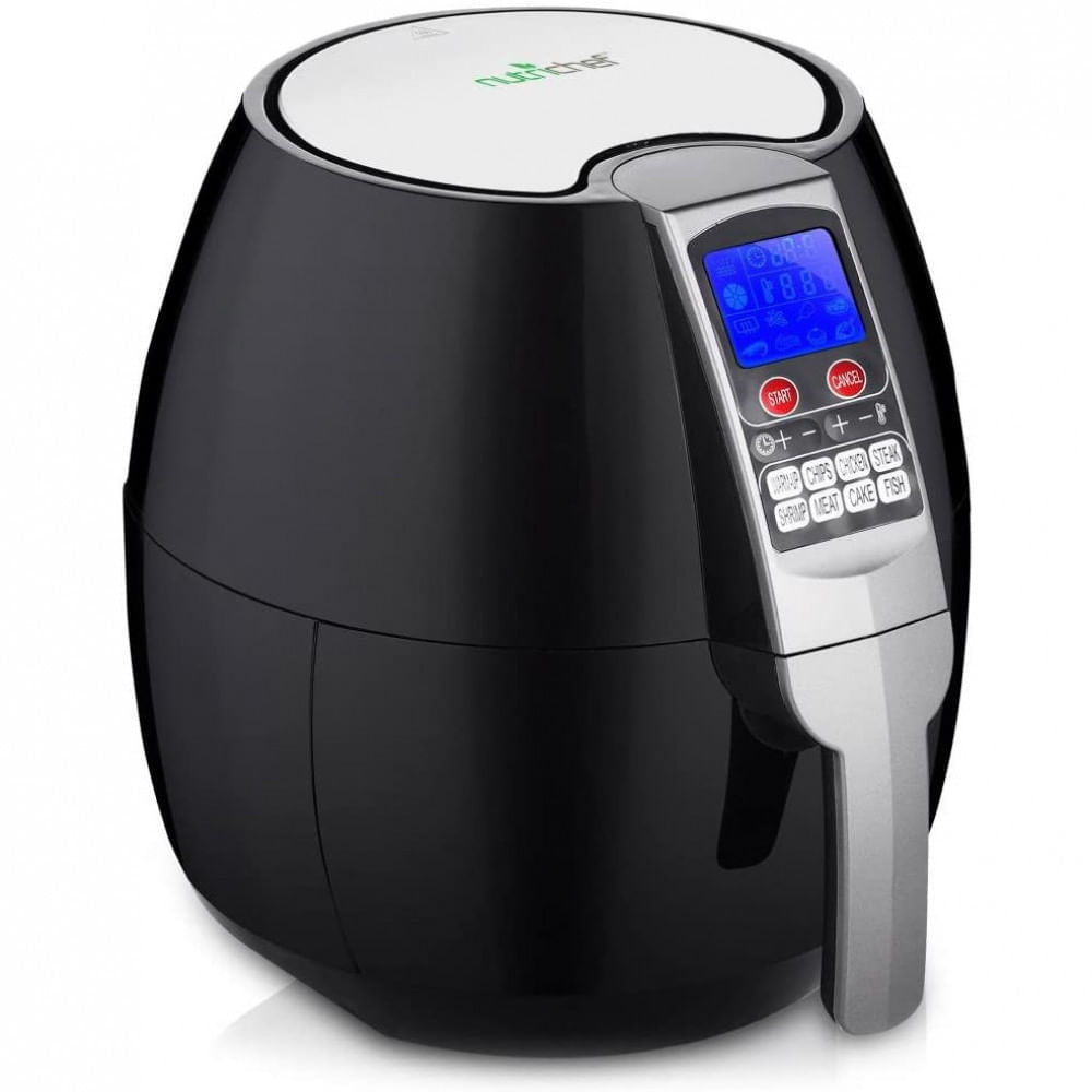 NutriChef Fritadeira Elétrica AirFryer sem Óleo Capacidade 35L Aço Inoxidável 1400W110V