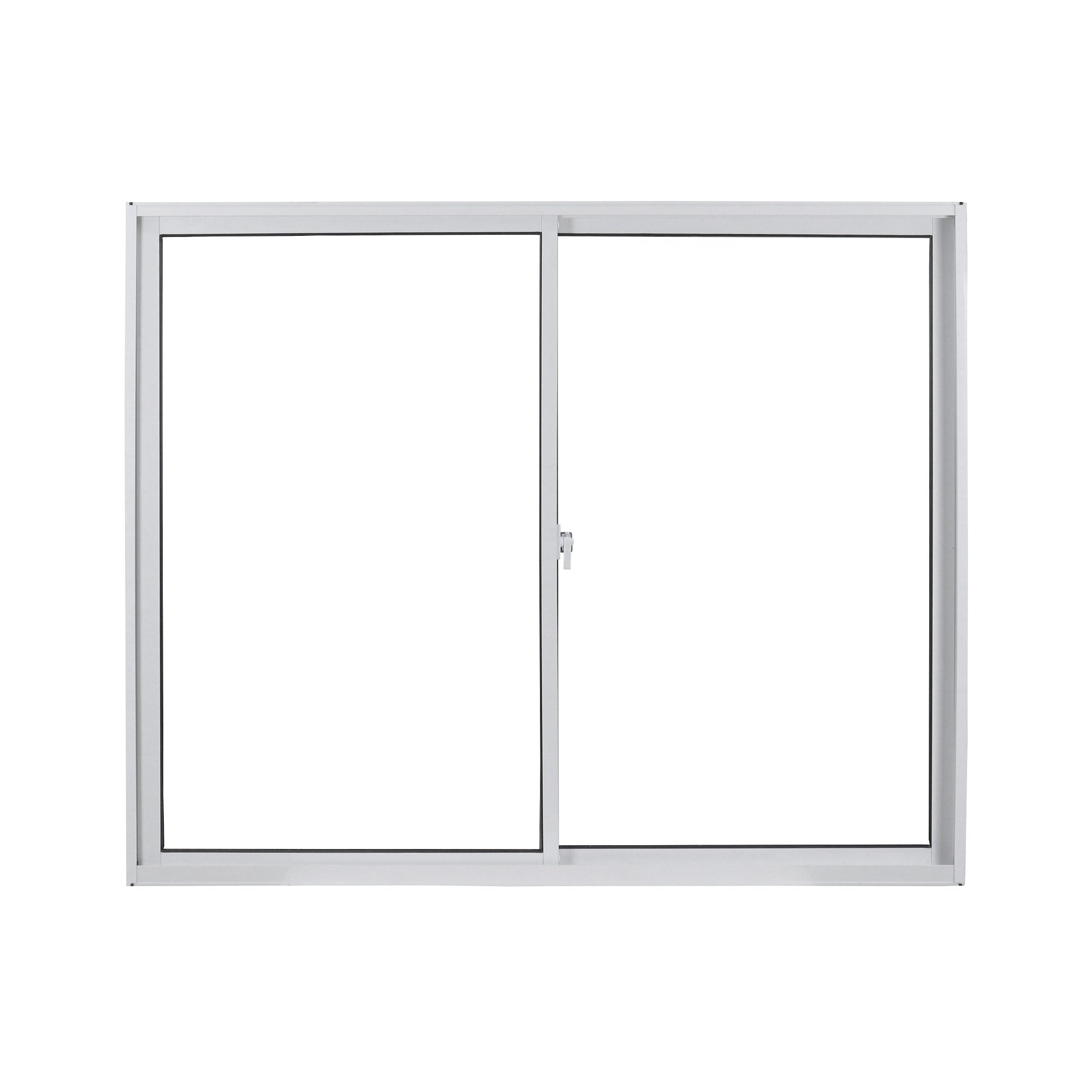 Janela de Alumínio de Correr 100x120cm 2 Folhas com Vidro Mini Boreal Linha Soft MGM Branco