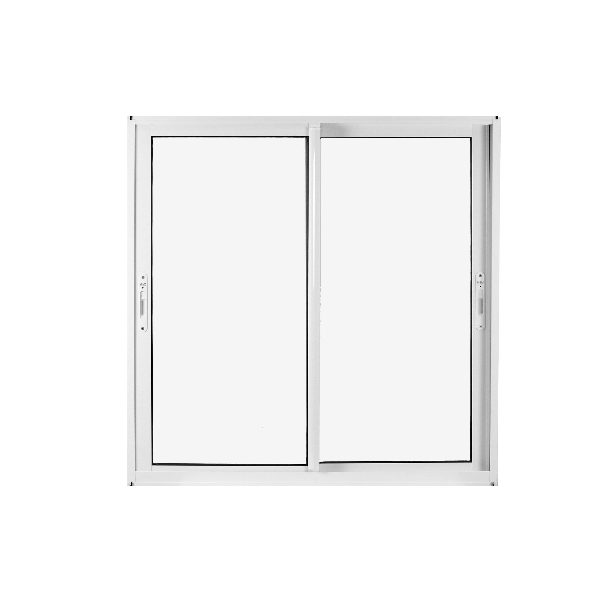 Janela de Alumínio de Correr 100x100cm 2 Folhas com Vidro Mini Boreal Linha Solida MGM Branco