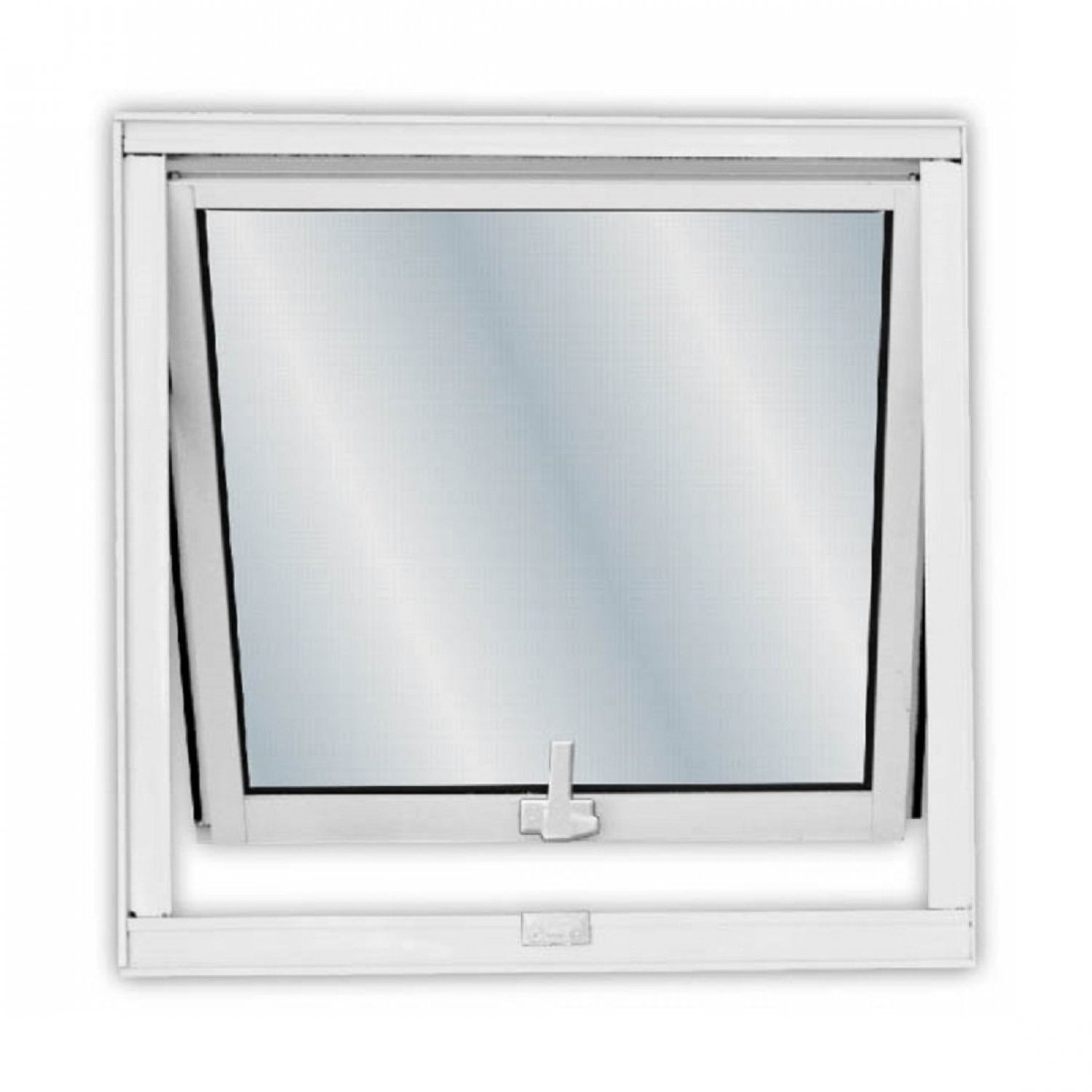 Janela De Alumínio Maxim-ar 60x40cm Com Vidro Liso Soft Mgm Branco Branco