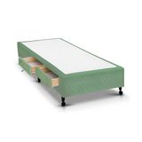 Cama Box Base C/gavetas Solteiro Poli Tecido Green (88x27-c/2 Gavs) - Castor