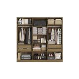 Guarda-roupa Closet 4 Gavetas Kapperberg Adapt Nogueira 237cm