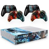 Skin Adesivo Protetor para X Box One S e Controles Mortal Kombat Subzero b2