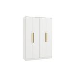 Guarda-roupa 4 Portas 2 Gavetas Kappesberg Adapt Branco