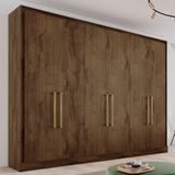 Guarda-roupa Casal Argos 6 Portas 6 Gavetas 100% Mdf Brauna - Made Marques