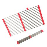 Escorredor Esteira Extensivo Inox Silicone Pia Cozinha Cuba