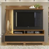 Estante Home Para Tv Até 60 Polegadas 183cm 2 Portas Atenas Notável Freijó/preto