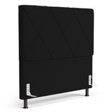 Cabeceira Cama Box Casal Queen Size Mel 160cm Com Frame Sintético Preto - Desk Design