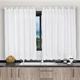 Cortina 2,00x1,20 Janela Sala Quarto Cozinha Tecido Liso Cor:branco