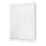 Guarda-roupas 2 Portas De Correr Multimóveis Cr35125 Branco Brilho Branco Brilho