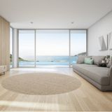 Tapete Sisal Redondo Liso 200cm Apaeb Polar