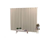 Cortina 5,00x2,60 Sala Quarto Cozinha Voil Forro Blackout Cor:bege