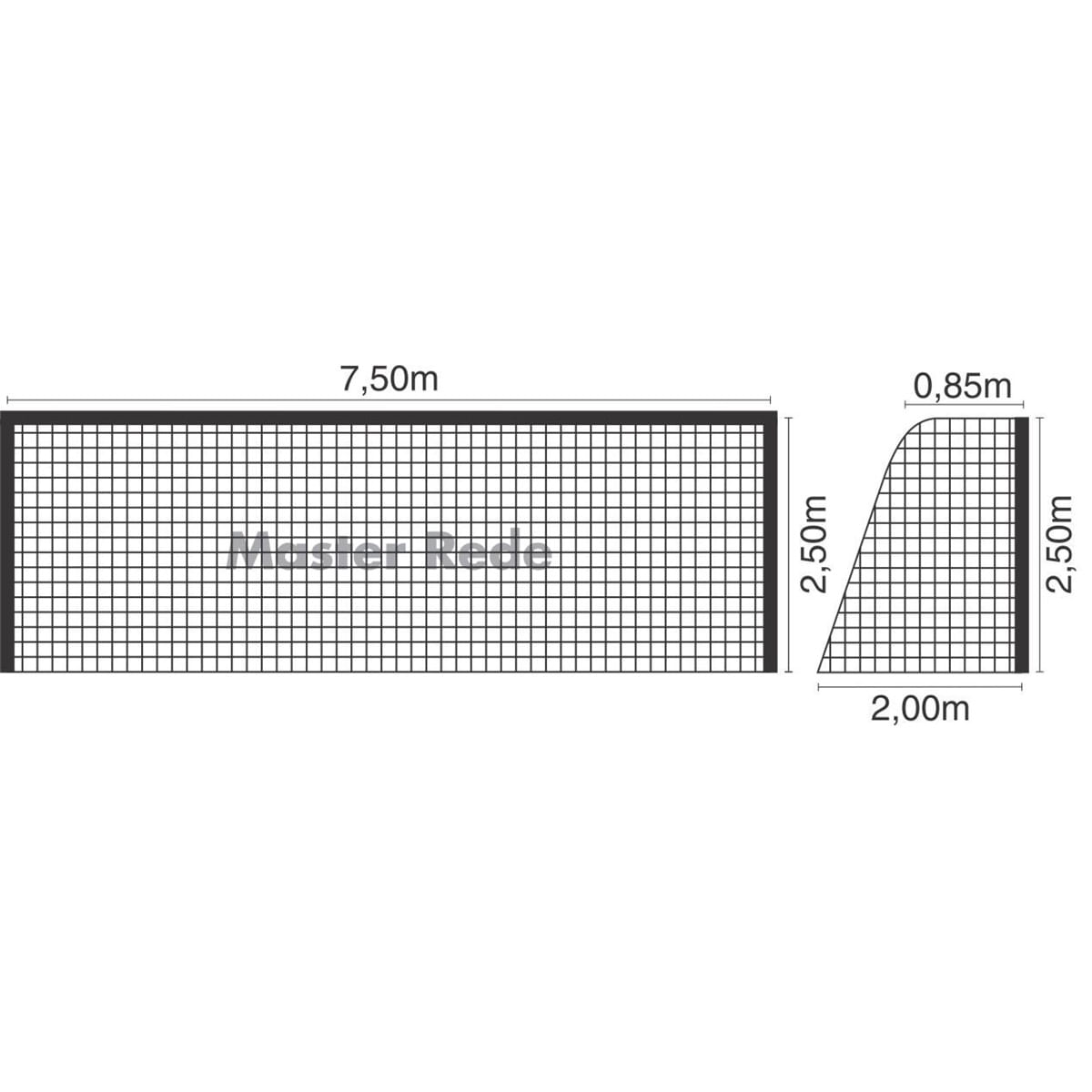 Rede Futebol De Campo Master Tradicional Fio 2,5 Seda