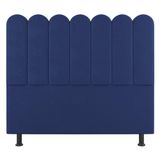 Cabeceira Cama Box Casal King Size Lana 195cm Suede Azul - Abmaza