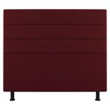 Cabeceira Cama Box Casal King Size Malik 195cm Suede Bordô - Abmaza