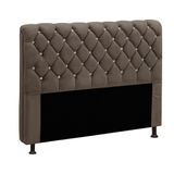 Cabeceira Fernanda 1,95 Para Cama Box King Size - Veludo Chocolate